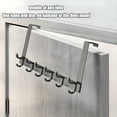 thumbnail image 3 of LAMIRO Over The Door Hooks,Heavy-Duty Door Hanger Hook with 6 Dual Hooks,Coat Hanger Sturdy Over The Door Hanger Hook for Hanging Coat,Towel,Bag,Robe,Hat (Dark Gray), 3 of 7