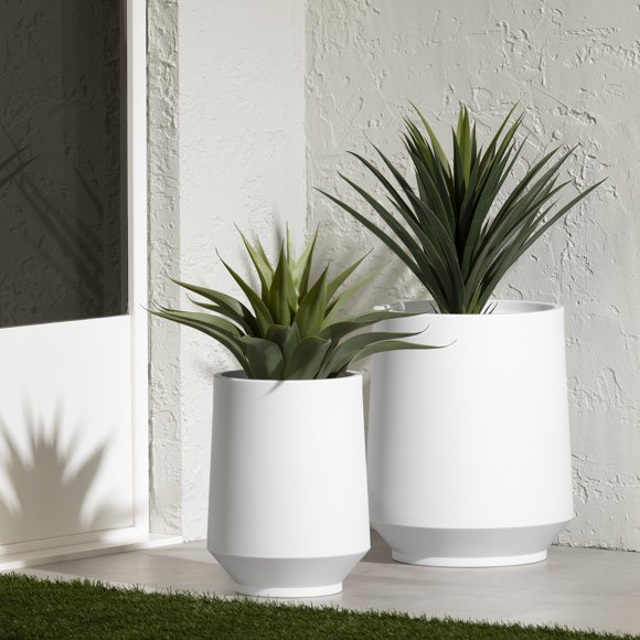 Dalya Set of 2 Planters Greige