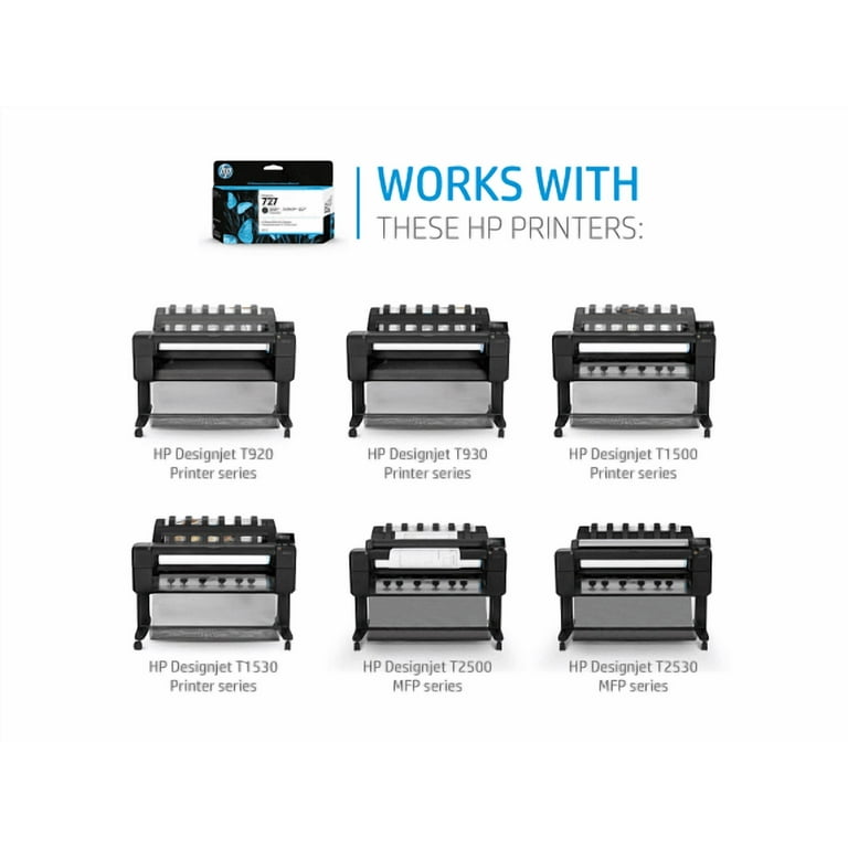 HP DesignJet 727 Matte Black Ink Cartridge 300 Ml (C1Q12A) for