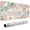 Vintage Floral Patchwork, variant on Large Extended Mouse Pad 35.4 x 15.7 Inch, Pink Glitter Bokeh Gaming Desk Mat with Non-Slip Rubber Base, Stitched Edges