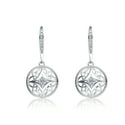 RelavenO Sterling Silver Cubic Zirconia Trendy Drop Earrings