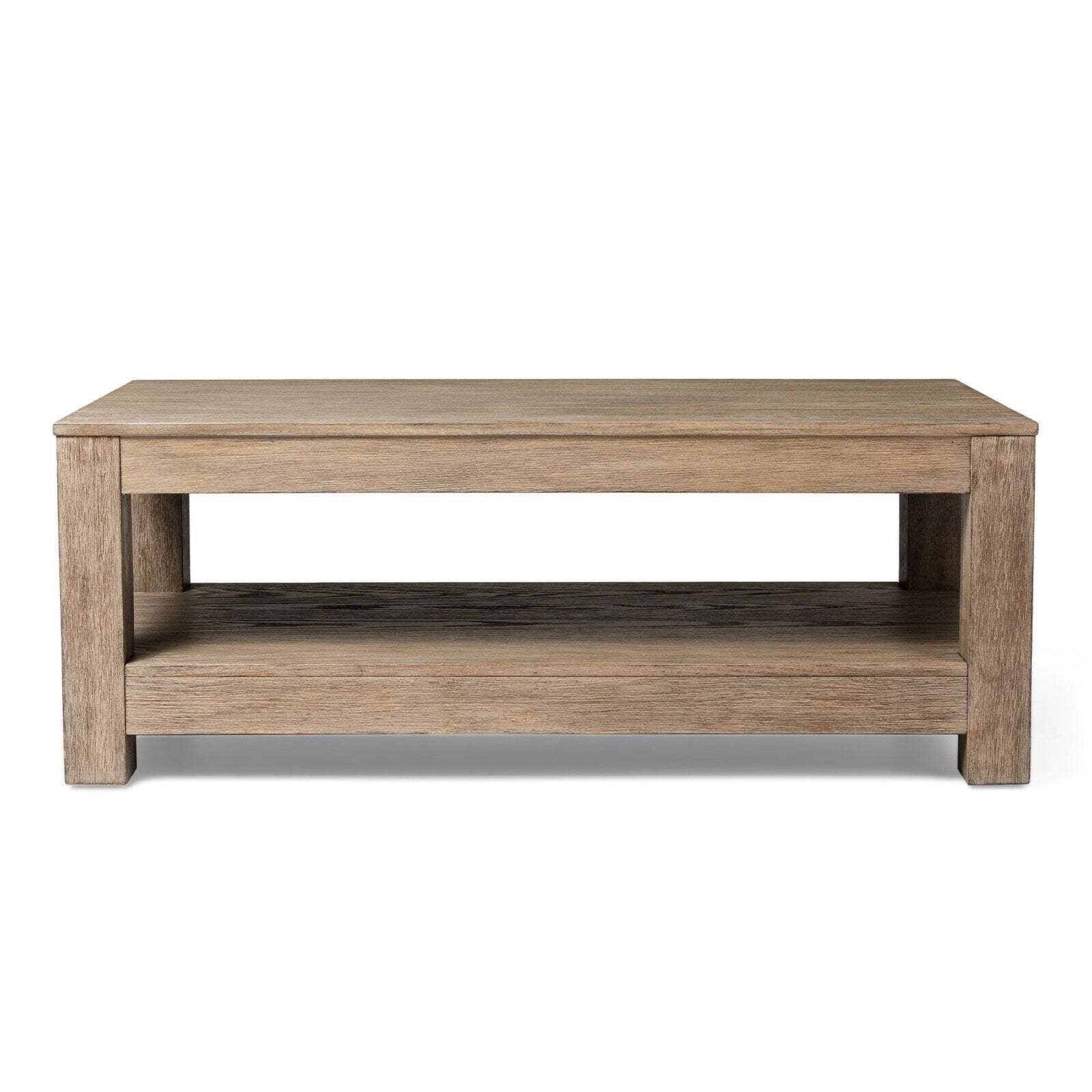 Maven Lane Paulo Wooden Coffee Table in Weathered Grey Finish