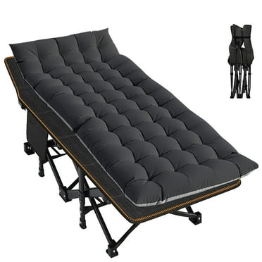 Folding Camping Cot, Heavy Duty Sleeping Cots with Carry Bag, Portable Travel Camp Cots with Double Layer Oxford for Home, Office Nap and Outdoor Beach