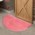 thumbnail image 4 of Mecorevxz Semi-circular Floor Mats,Entrance Entrance Bedroom Kitchen Living Room Carpet Bathroom Entrance Absorbent Non-slip Mat Floor Mat, Super Absorbent,Courtyard Swimming(Pink), 4 of 7