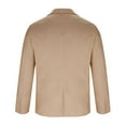 thumbnail image 4 of Clearance Sale! Coats for Men Fashion Men's Striped Solid Color Long Sleeved Spring and Autumn Suit Top Coat Fashionable Trend Casual and Comfortable Khaki 3Xl, 4 of 5
