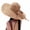 Khaki, variant on Women's Wide Brim Sun Hat, Foldable Straw Beach Bucket Hat with UPF 50+ UV Protection, Packable Cooling Summer Hat for Travel, Elegant Design. Khaki