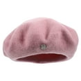 thumbnail image 5 of WRISTBIQUE 1Set Pink Round Casual Lightweight Beret Hats for Girls Traveling Autumn 11.6x11.6x0.6in, 5 of 8