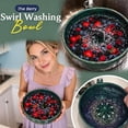 thumbnail image 6 of Ceramic Berry Bowl,Self Spinning Berry Washing Bowl with Holes Ceramic,Ceramic Berry Basket,Automatic Berry Wash Bowl,Fruit and Vegetable Washer with Drain Multipurpose for Kitchen, 6 of 10