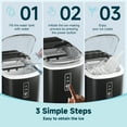 thumbnail image 5 of Simzlife Countertop Ice Maker with Handle,Portable Ice Machine with Basket and Scoop, 9 Bullet Ice In 6 Mins, 26Lbs/24H, Self-Cleaning, 5 of 9