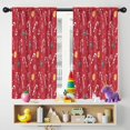 thumbnail image 5 of Blackout Kids Curtains,Red Christmas Candy Cane Pattern Childrens Insulated Curtains Set Of 2,Bedroom Essentials,Toddler Room Decor 42"x54", 5 of 5