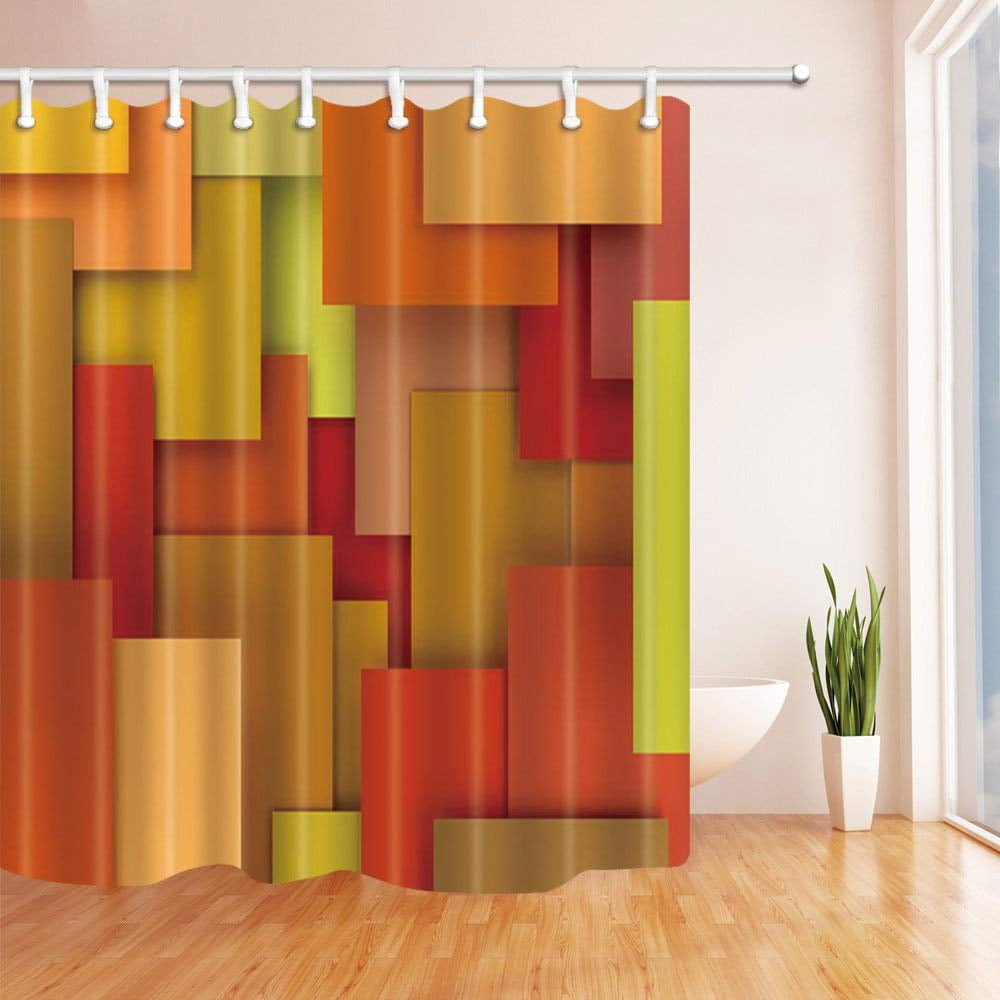 ARTJIA Stereoscopic Graphics Decor Red Orange Polyester ...