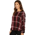 thumbnail image 2 of Sanctuary Clothing Womens Ruffled Knit Blouse, Red, Medium, 2 of 3