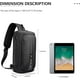 thumbnail image 2 of OZUKO Bolso Bandolera Antirrobo, Mochila Grande Impermeable para Bolso de Hombro con Carga USB, Mochilas Casuales Ligeras (Gris), 2 of 10