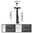 thumbnail image 3 of High Pressure Bicycle Pump | Portable Carbon Steel Air Inflator | Non Slip Pedal | Fast Inflation | For Basketball Car Motorcycle Tire | 340g | Compact Size 31cm x 13cm | Includes 1 Pump, 3 of 8