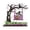 B, variant on ABODELINE Halloween Ghost Swing Wooden Tabletop Ornament Ghost Pumpkin Owl Halloween Decoration Wooden Crafts Used for Home Dining Table and Computer Table