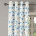 thumbnail image 2 of Ambesonne Nature Grommet Curtain, Field Flowers Swirls, 50" x 96", Blue Reseda Green, 2 of 6