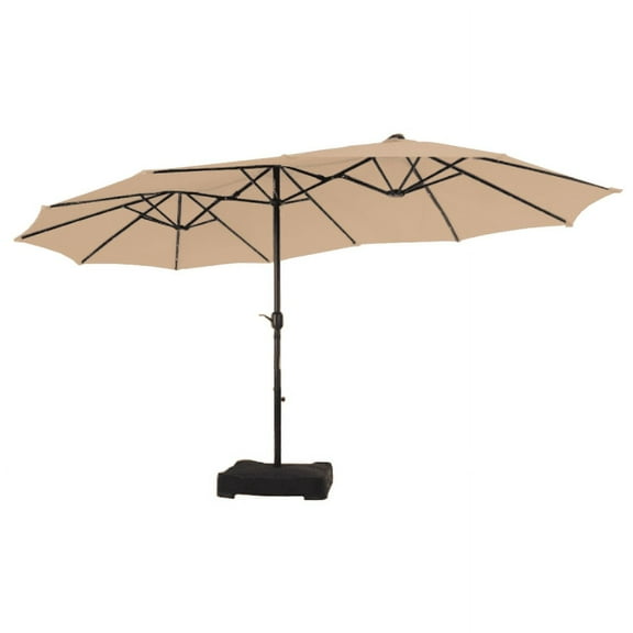 Garden Winds Custom Fit Replacement Canopy Top Cover Compatible with The Sophia & William, Costway, E02gm018-mc, E02gm018, NP11517 15' Triple Patio Umbrella - Upgraded Performance RipLock 350 Fabric