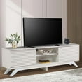 thumbnail image 2 of Aukfa Modern TV Stand for TVs up to 70" - TV Cabinet with 2 Sliding Door for living Room - White, 2 of 8
