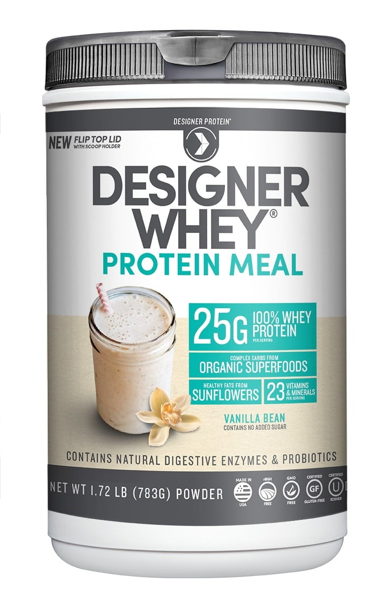 Designer Protein Whey Protein Powder, Vanilla Bean, 25g Protein, 1.72