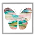 thumbnail image 4 of Stupell Industries Layered Watercolor Stripes Butterfly Shape Silhouette Graphic Art Gray Framed Art Print Wall Art, Design by Natalie Carpentieri, 4 of 5