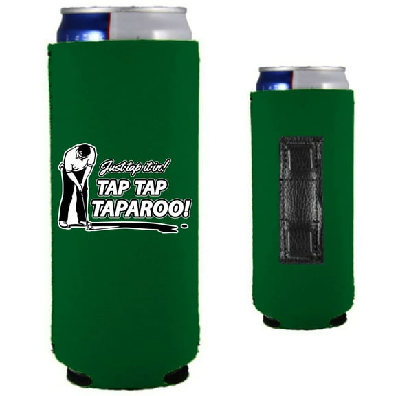 Just Tap It In Tap Tap Taparoo! Magnetic Slim Can Coolie (Kelly Green)