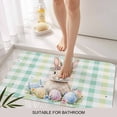 thumbnail image 6 of Easter Egg Rabbit Doormat Outdoor Entrance 24"x36", Colorful Grid Checkered Polka Dots Absorb Moisture Dirt Door Mats, Non-Slip Rubber Backing Floor Mats Indoor, Low-Profile Front Door Rugs, 6 of 9