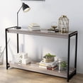 thumbnail image 1 of IdeaHouse 40" Console Table - Entryway Table with Storage, 2-Tier Sofa Table with Shelf, Entry Table, Hallway Table for Entryway, for Living Room, Couch, Hallway, Foyer, Kitchen Counter - Grey, 1 of 8