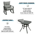 thumbnail image 3 of VENTOPYR 3 Piece Bistro Set Metal Patio Metal Rocking Chairs with Table Grey, 3 of 7