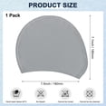 thumbnail image 3 of Uxcell Gorro de Natación de Silicona en Forma de Lágrima para Mujeres y Hombres, Gorro de Natación Impermeable No Deslizante Duradero [Gris], 3 of 6