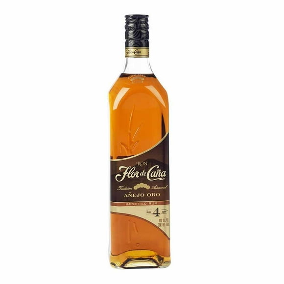 Caja de 12 Ron Flor De Caña Gold Oro 4 Años 750 ml Flor De Caña Gold Oro 4 Años