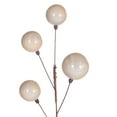 thumbnail image 2 of Vickerman 10' Oat Pearl Branch Ball Wire Garland., 2 of 4