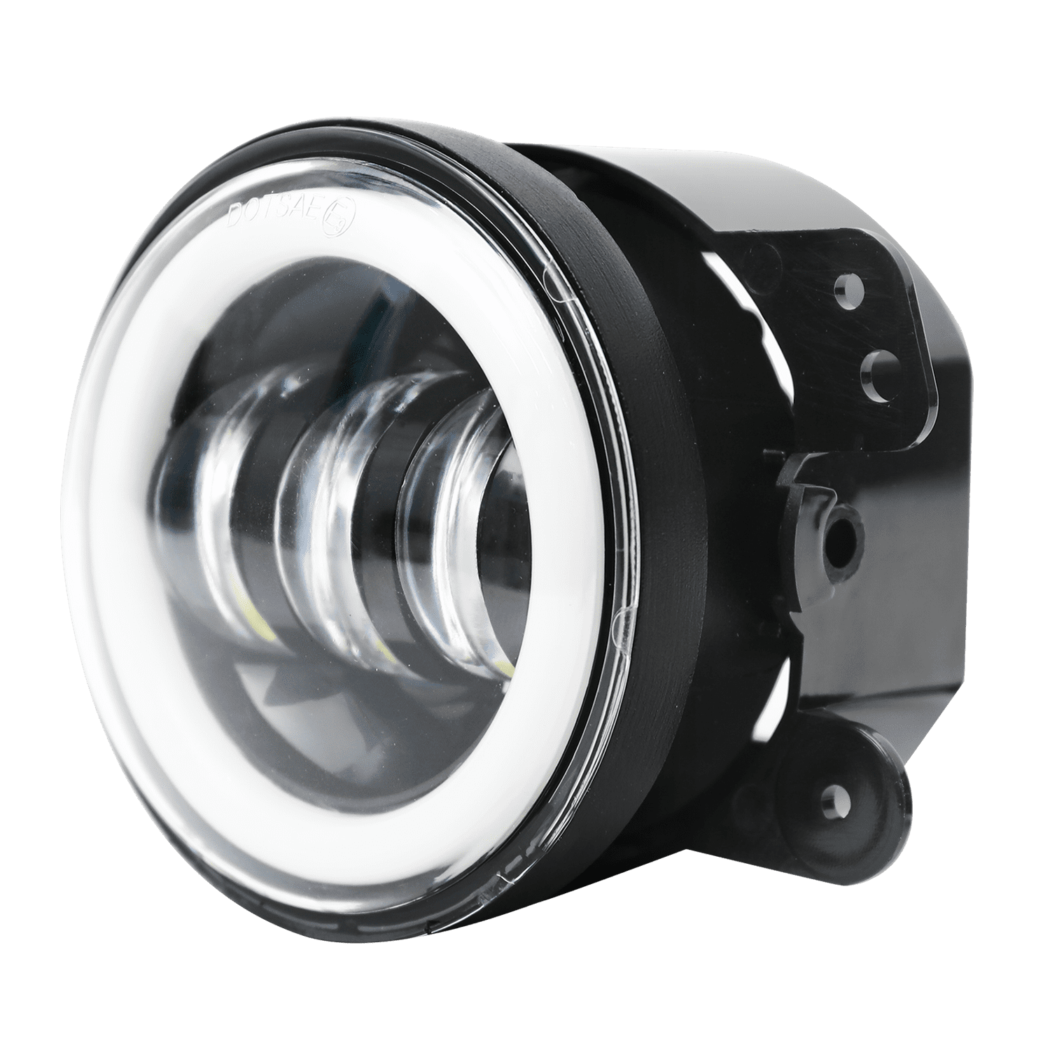 7 inch 80W LED Headlights & 4 inch 60W Fog Lights Combo w/Blue Halo Compatible with 2007-2018 Jeep Wrangler JK, DOT Approved
