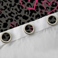 thumbnail image 4 of Homewish Leopard Cheetah Print Black Out Curtains for Teens Female Men,Abstract Geometric Curtains Pack of 2 (42x63 Each),Pink Love Heart Print Bedroom Curtains,Breathable Home Decor, 4 of 6