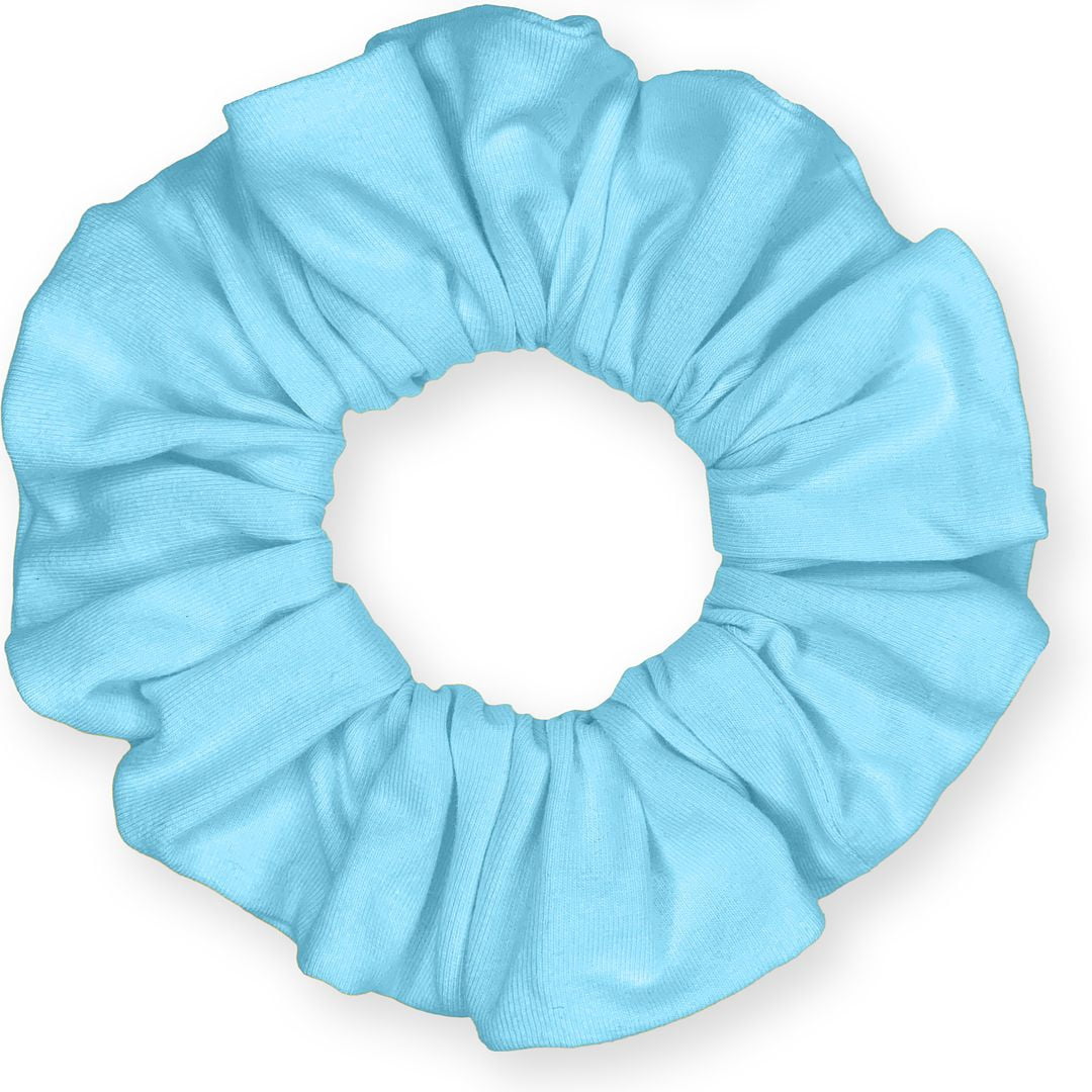 Scrunchies Cotton Knit Standard Size 3-Pack Ponytail Holder Made in USA Scrunchie King Blue Light