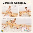thumbnail image 4 of Pikler Triangle Set with Cushion, 8 in 1 Wooden Montessori Climbing Toys Indoor Playground Jungle Gym Playsets for Toddler, Baby, Kid,Rainbow, 4 of 8