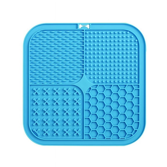 Lick Mat for , Food-Grade Silicone Dog Lick Mat As Dog & Slow Feeder, Dog Licking Mat with Suction Cups Blue