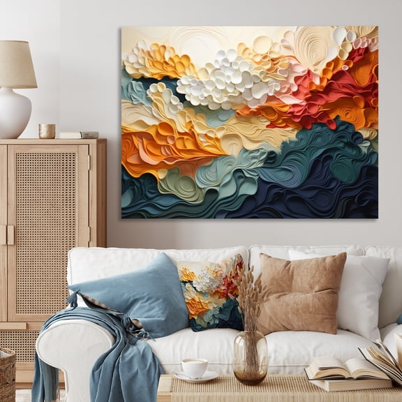 Designart "Organic Forms of Biomorphism VI" Modern Canvas Wall Art