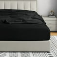 thumbnail image 2 of Swift Home  Double Brushed Microfiber 18-21-Inch Extra-Deep Pocket Single Fitted Sheet Twin XL - Navy, 2 of 5