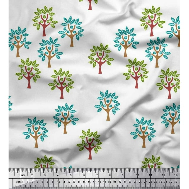 Tissu d'Arbre de Rayonne de Pomme par la Cour 56 Pouces de Large