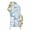 Blue, Denim, White, variant on Light Blue Monstera Deliciosa Arch Backdrop Cover 4FT, Summer Botanical Tropical Spandex Fitted Stretchy Arch Stand Covers, Round Top Chiara Backdrop Cover for Wedding Party Birthday Baby Shower