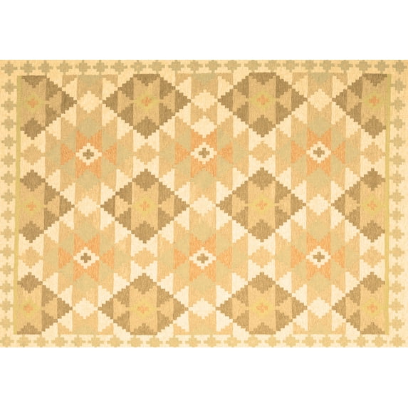 Ahgly Company Indoor Rectangle Southwestern Brown Country Area Rugs, 3' x 5'