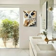thumbnail image 4 of FCXZI Cute Baby Owl Picture Prints on Canvas Watercolor Bird Home Decor Funny Colorful Animal Artwrok Modern Giclee Wall Painting for Home Office Kid's Room Decoration Ready  Canvas painting, 4 of 5