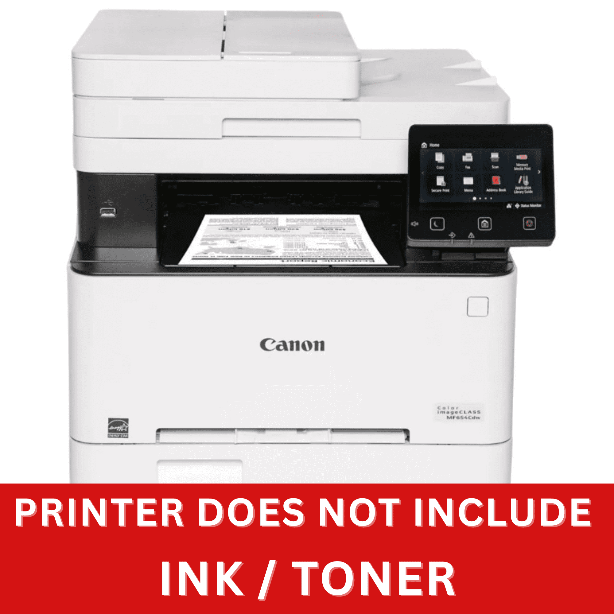 Restored Canon Color imageCLASS MF654Cdw 3-In-1 Wireless Color Laser Printer with 50-Sheet Automatic Document Feeder and 5-Inch Color Touchscreen, White/Black Body (Refurbished)