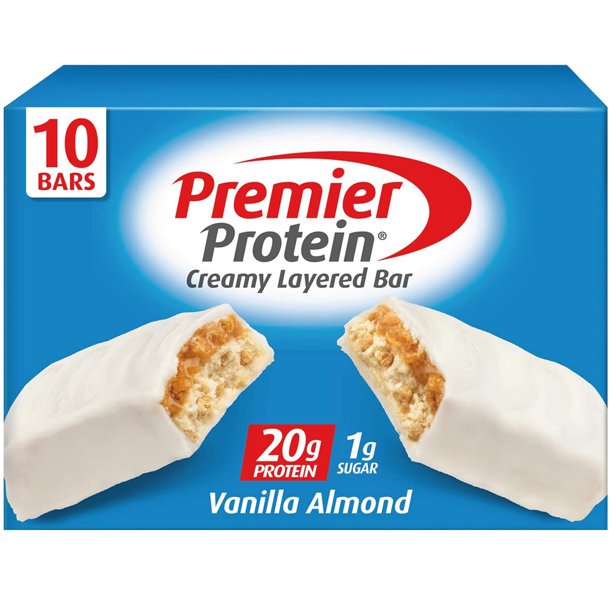 Premier Protein Protein Bar, Vanilla Almond, 20g Protein, 2.08 Oz, 10