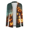 thumbnail image 5 of Dvprdro Halloween Plus Size Cardigan Sweaters for Women Funny Cute Print Long Sleeve Halloween Costumes Fall Fashion Lightweight Open Front Coat Tops, 5 of 5