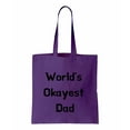 thumbnail image 1 of Worlds Okayest Dad, Cotton Canvas Re-Usable Shopping & Carry-All Tote Bag, 1 of 3