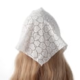 thumbnail image 4 of Helii Women's Triangle Head Scarf – Adjustable Lace Boho Hair Wrap, Vintage French Floral Bandana for Music Festival Beach Wedding Light Yellow,One Size, 4 of 6