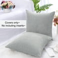 thumbnail image 6 of Unique Bargains 2-pcs Corduroy Decorative Throw Pillow Covers Light Gray 18"x18", 6 of 8