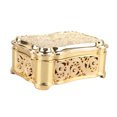 thumbnail image 1 of Metal Jewelry Box, Small Treasure Chest Case Alloy Compact Vintage Exquisite Large Capacity Hand Made  For Bracelet, 1 of 8
