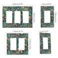 thumbnail image 2 of Yayeee Rocker Switch Wall Plate 3-Gang 6.5"x4.6" Home Decorative Outlet Cover, Green Vibrant Forest Pattern, 2 of 6